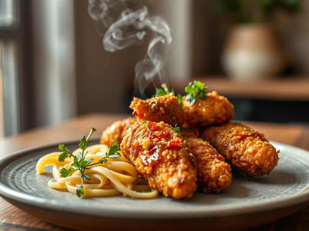 Freshly prepared air fried chicken recipes