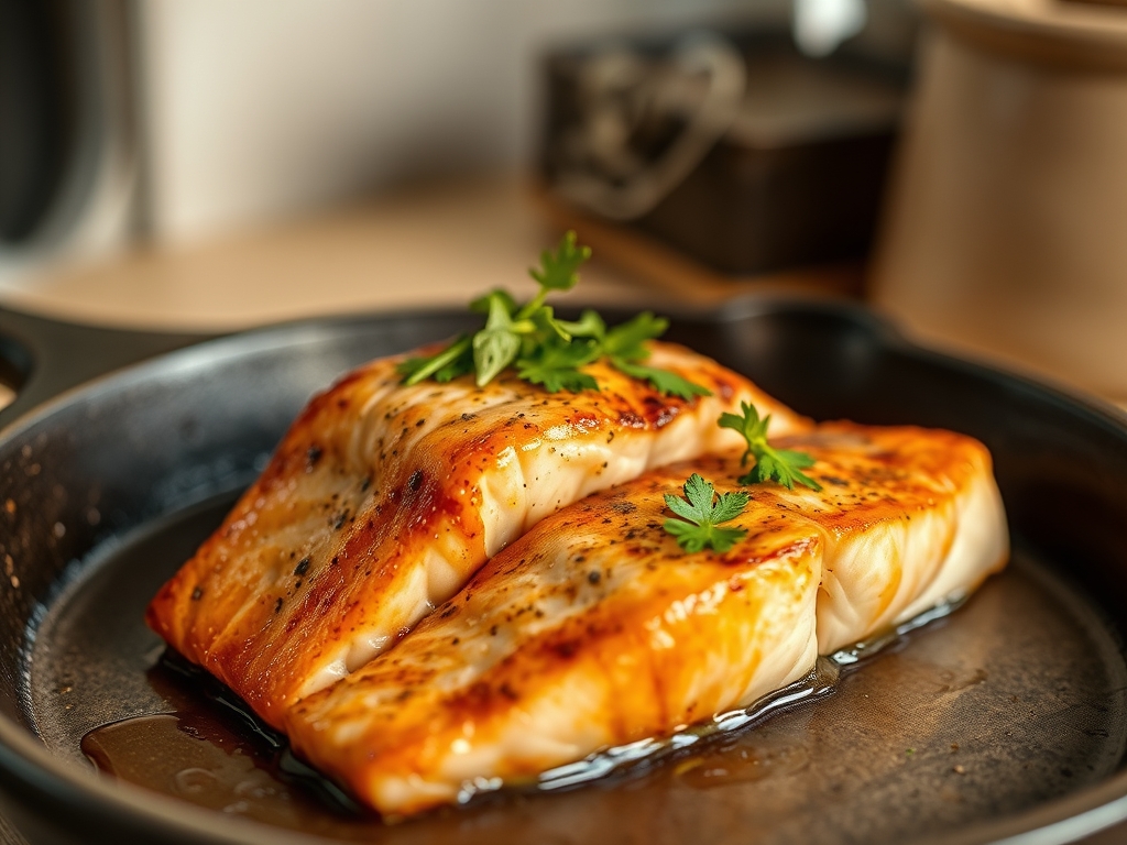 Freshly prepared cast iron pan salmon recipes