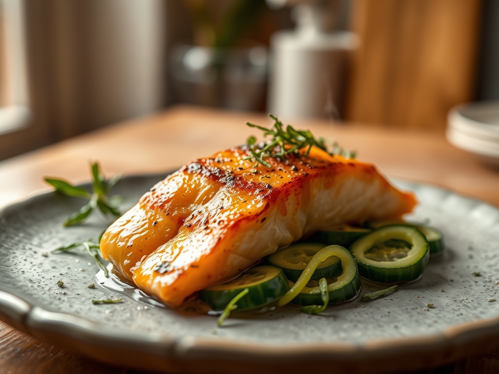 Freshly prepared cucumber salmon recipes