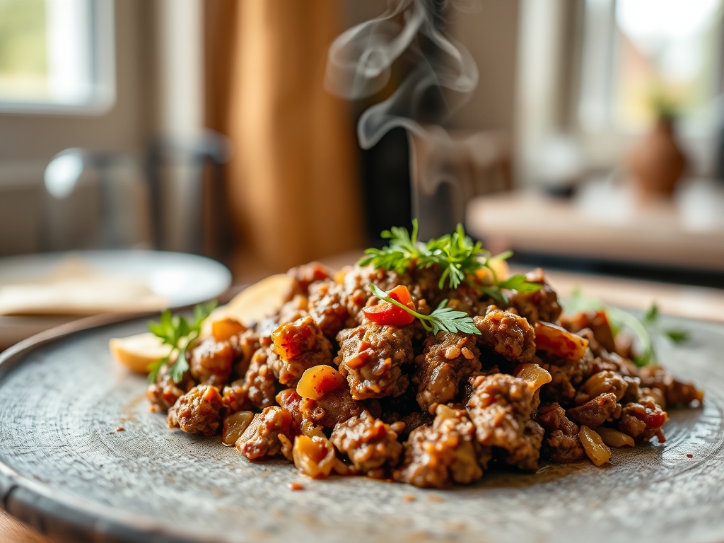 Freshly prepared ground beef recipes whole