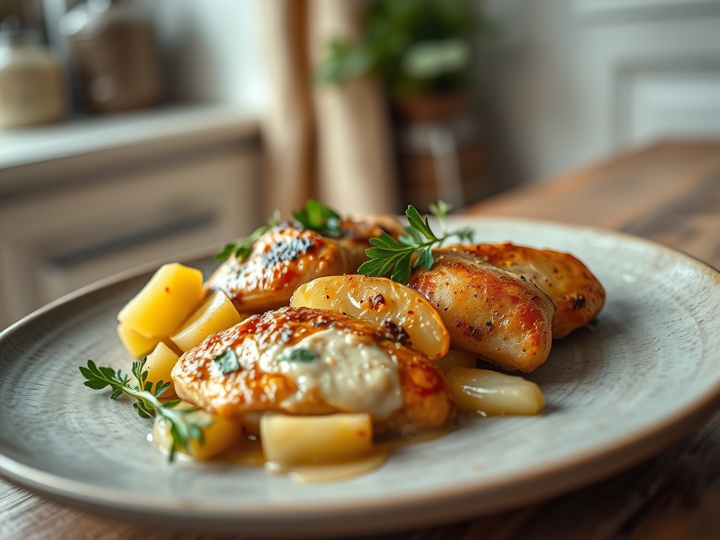 Freshly prepared healthy chicken and potato recipes