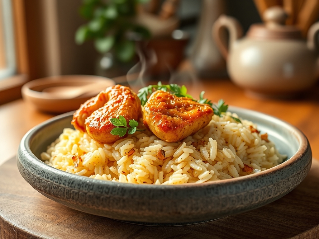 Freshly prepared one pot chicken recipes rice
