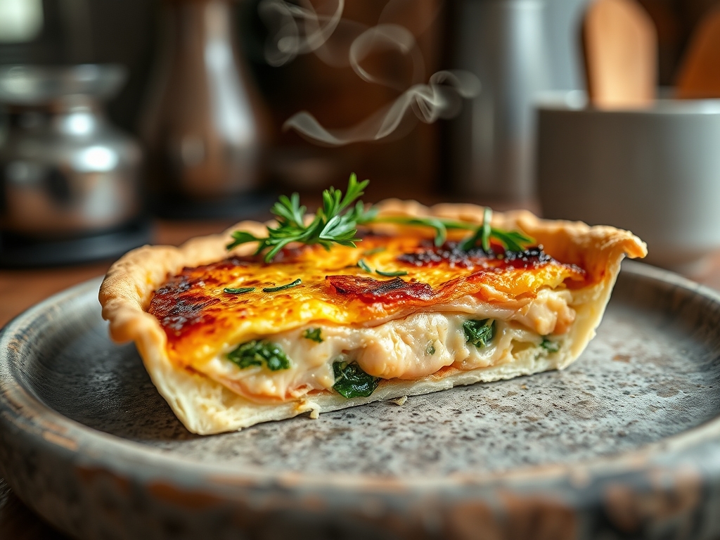 Freshly prepared smoked salmon recipes quiche