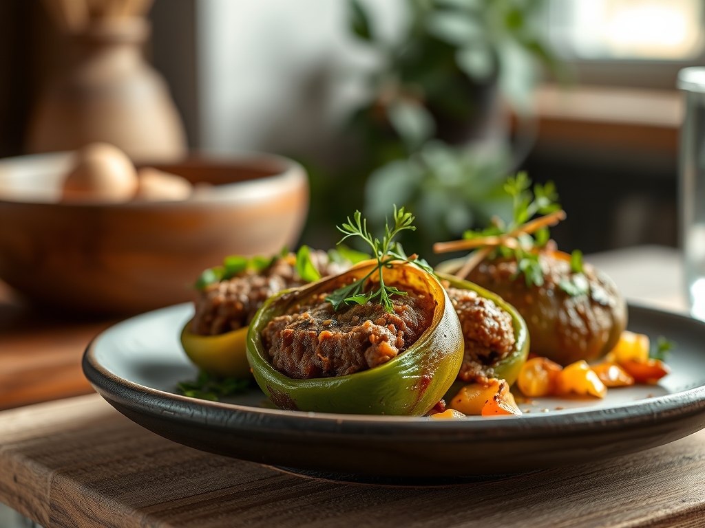Freshly prepared stuffed vegetable ground beef recipes